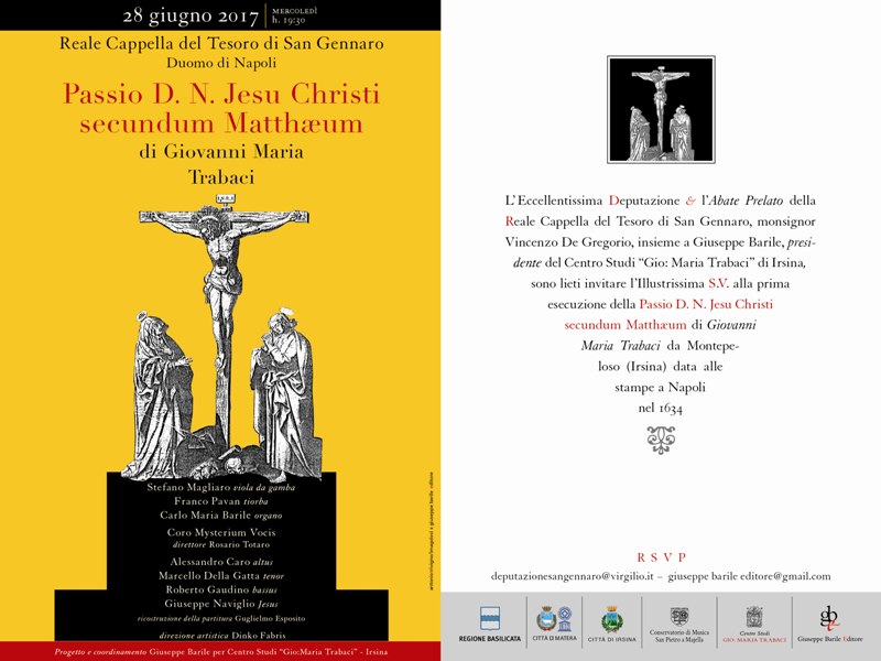 Passio D.N. Jesu Christi secundum Matthaeum – 28/06/2017